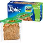 90-Count Ziploc Sandwich and Snack Bags for On the Go Freshness