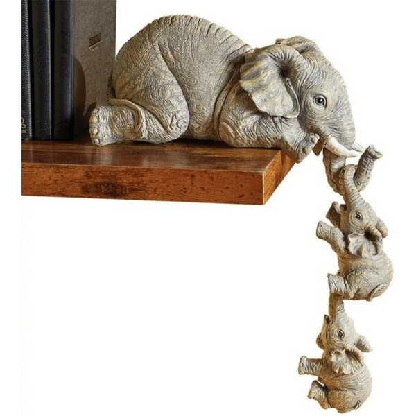 Set of 3 Hanging Baby Elephant Family Collectible Figurines