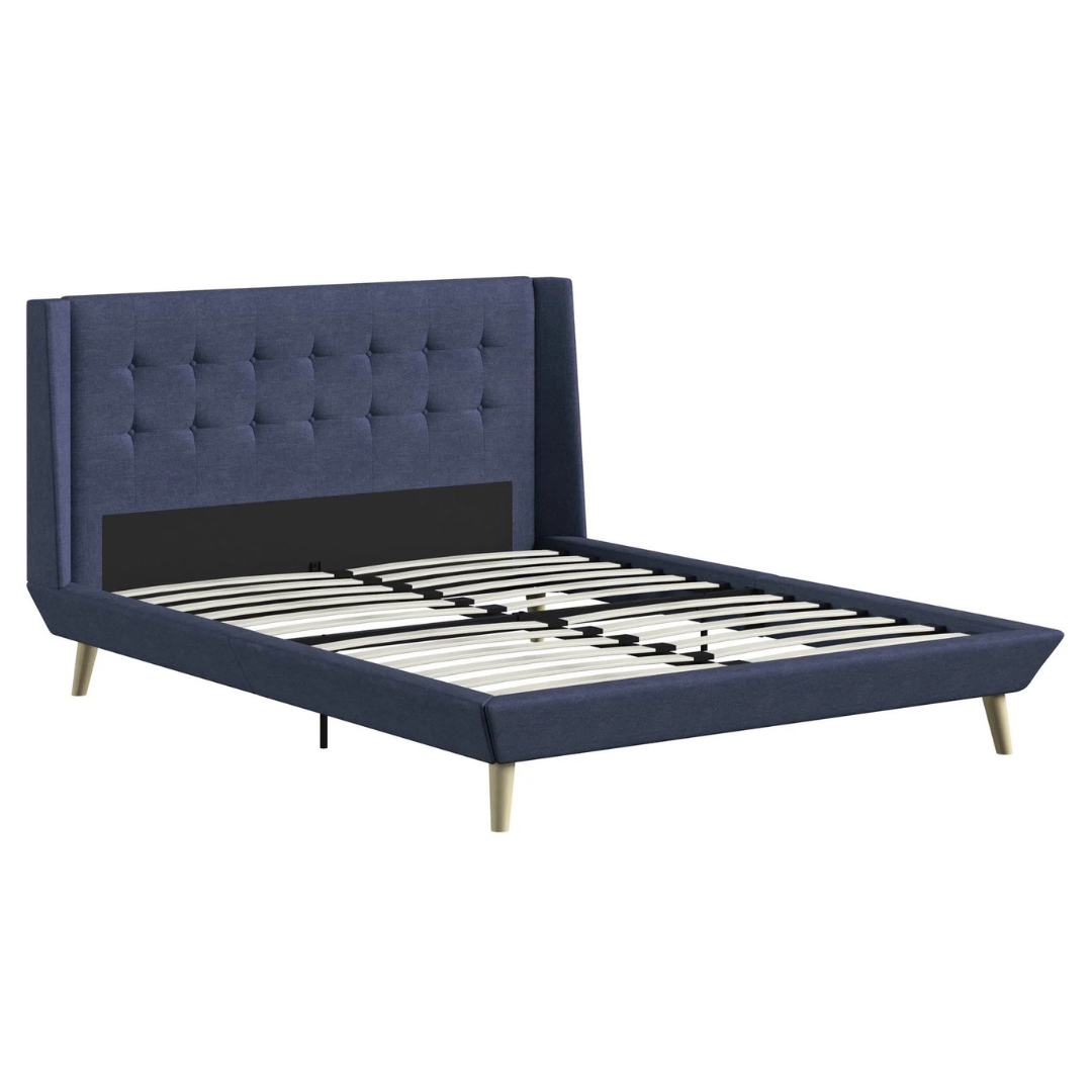 DHP Full Size Aliyah Upholstered Bed with Low Profile Platform Frame