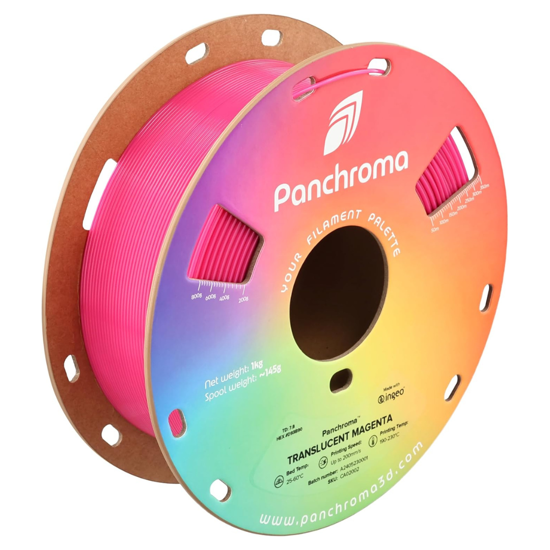 Polymaker Panchroma Translucent Magenta 3D Printing PLA Filament 1.75mm 1kg