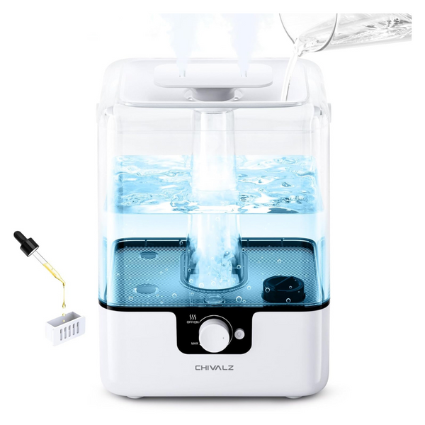 Chivalz Cool Mist Top Fill 6L Humidifiers With Essential Oil Diffuser