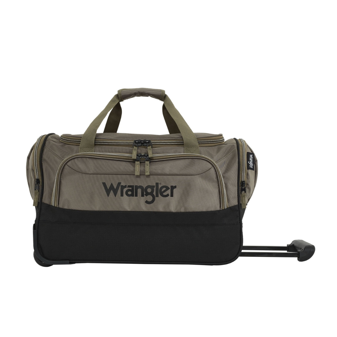 21" Wrangler Deluxe Polyester Rolling Duffel Bag (3 Colors)