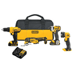 DEWALT 20V MAX Power Tool Combo Kit With 2 Batteries And Charger