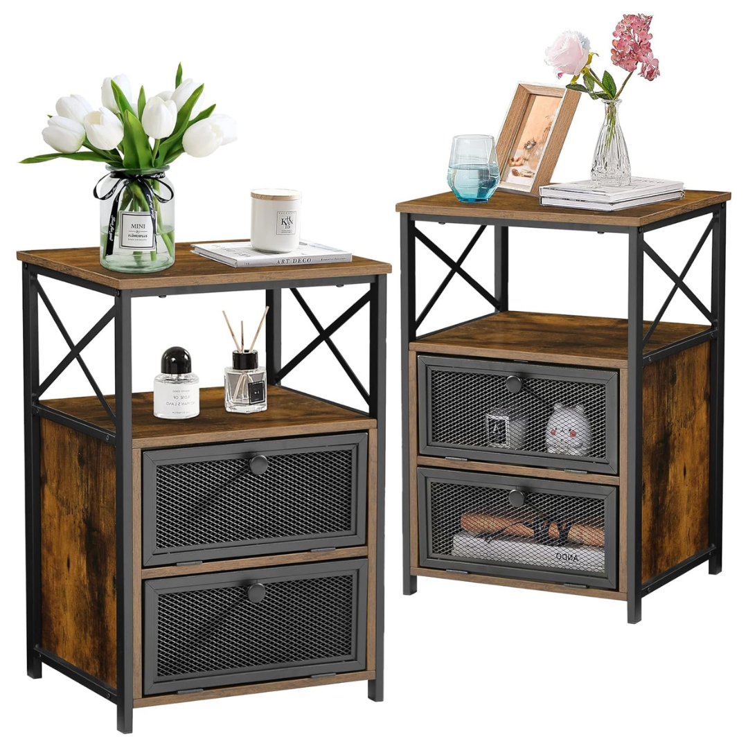 2-Set Vecelo Modern Night Stand