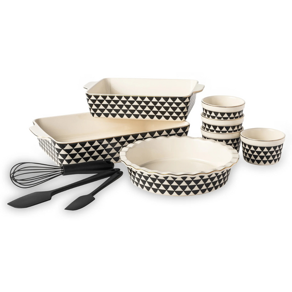 Thyme & Table 10-Piece Ceramic Bakeware Set w/Spatulas & Whisk