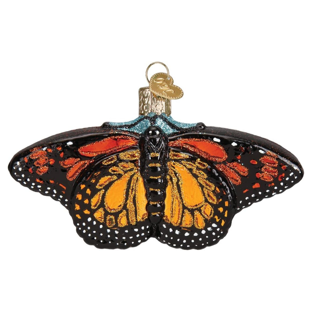 Gardener's Supply Company Monarch Butterfly Glass Ornament