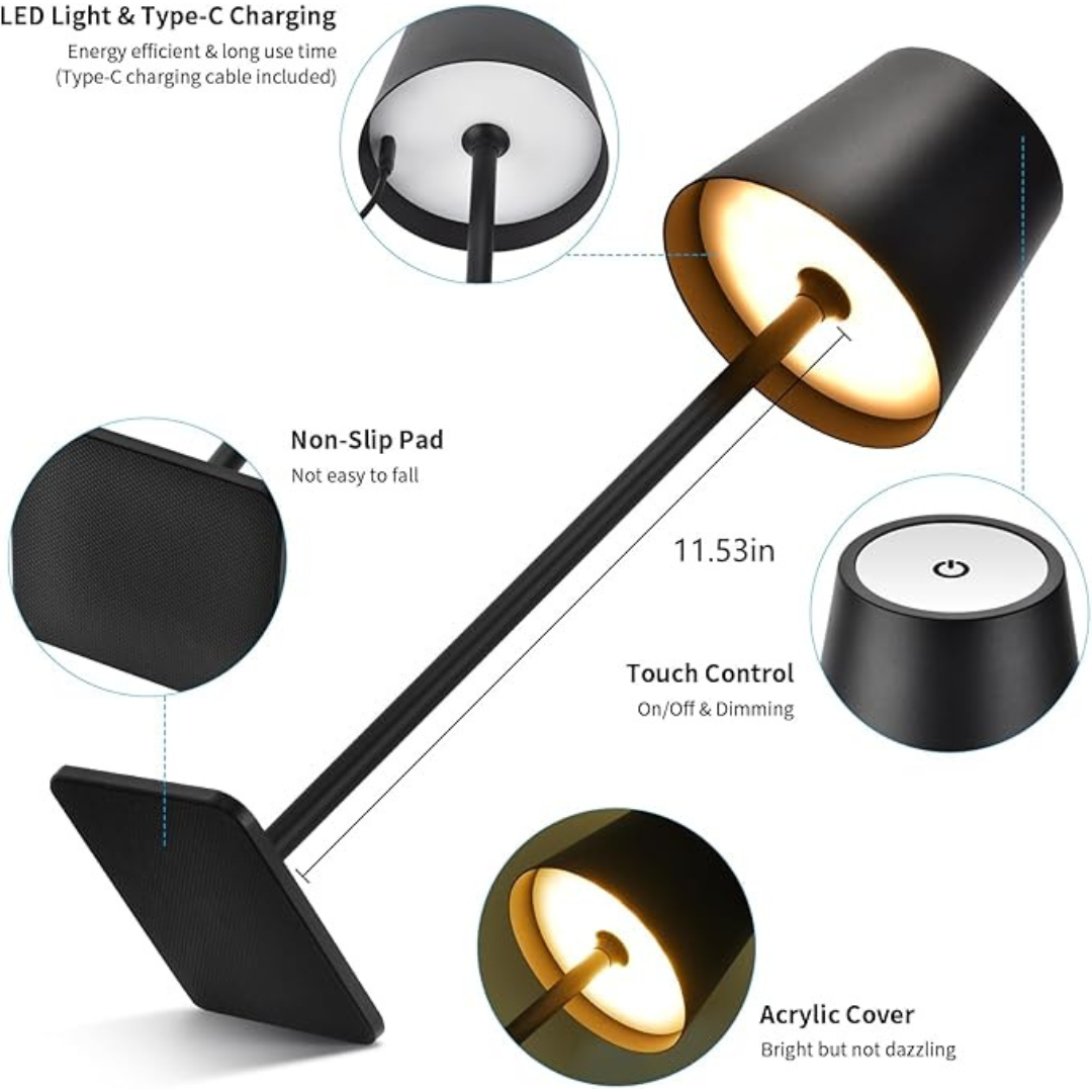 Rechargeable Battery Operated Cordless Table Lamp