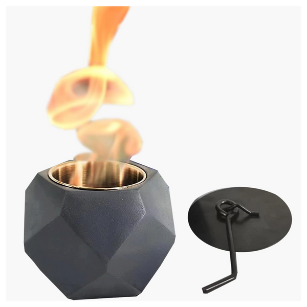 Aobaks Golden Concrete Ttable Top Firepit