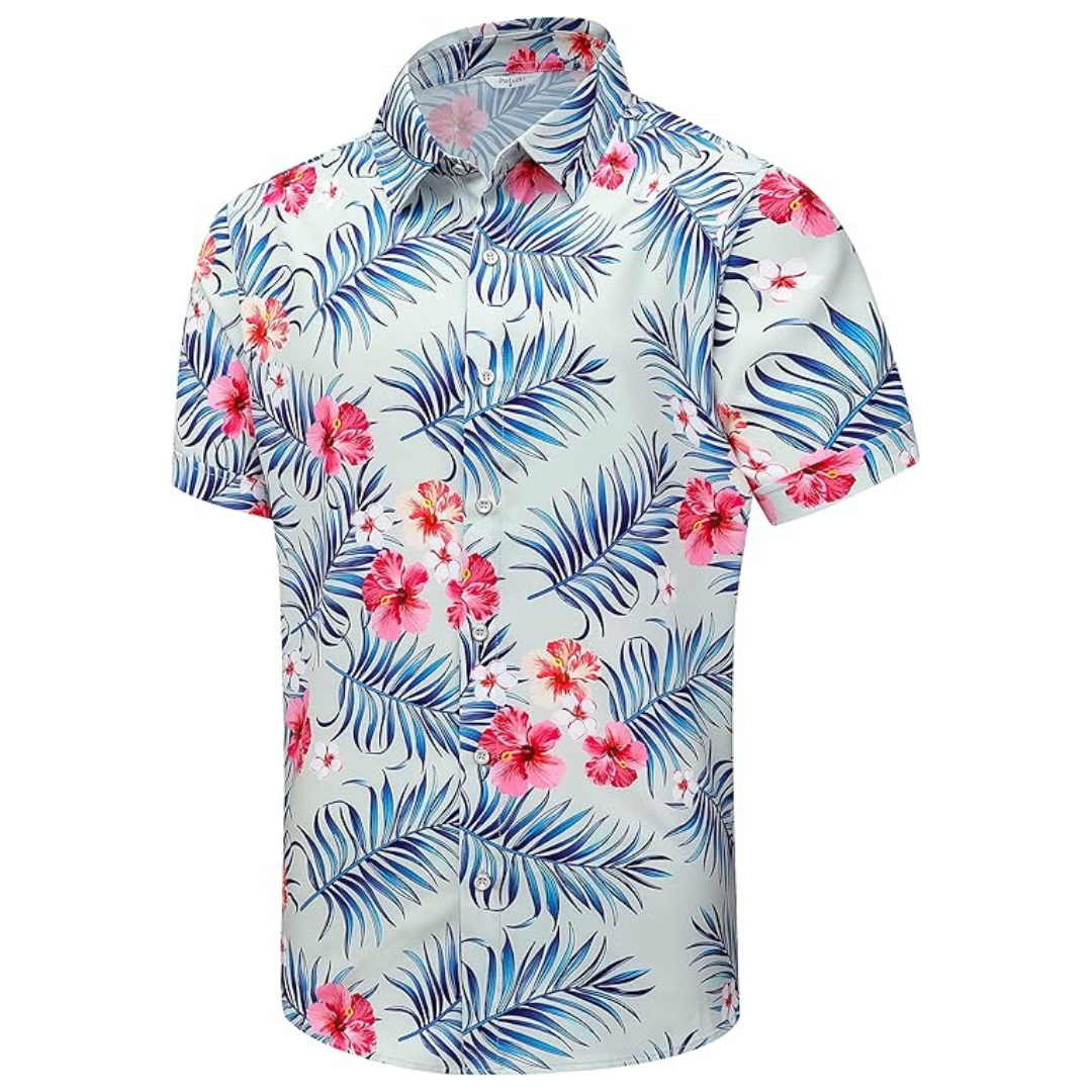 Unisex Summer Beach Casual Short Sleeve Hawaiian Shirt