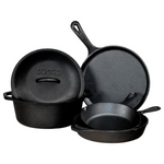 5-Piece Lodge Seasoned Cast Iron Bundle