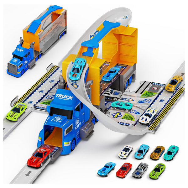 Carsky 2-in-1 Truck Toy Cars With Race Track