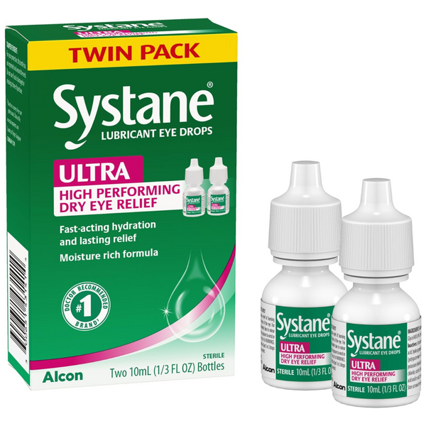 Twin Pack Systane Ultra Lubricant Eye Drops, 10-mL Each