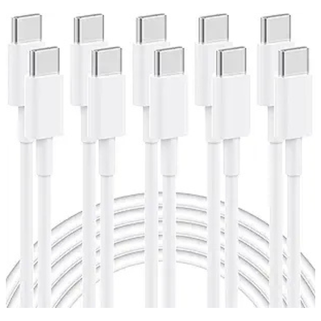 5-Pack 6ft 60W USB-C To USB-C Charging Cable