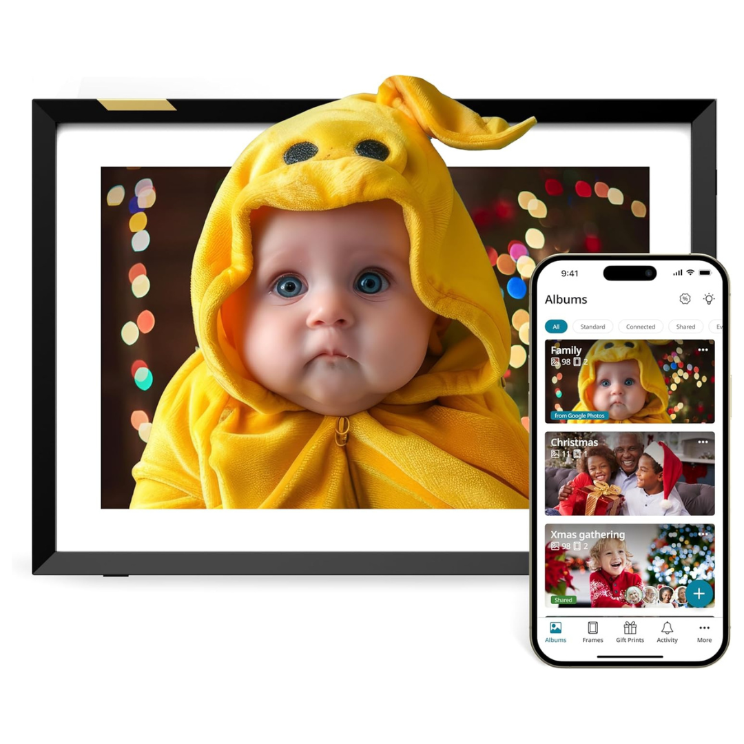 Nixplay AI-Enhanced Digital Picture Frame | Stunning HD Touch Screen Display