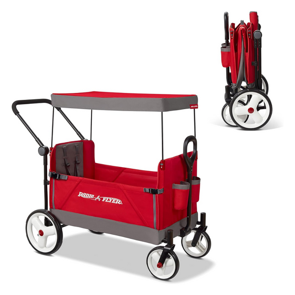 Radio Flyer Convertible Stroll N Wagon With 5 Point Harnesses