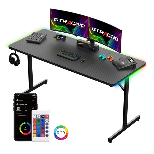 GTRacing 55" Large RGB Gaming Desk