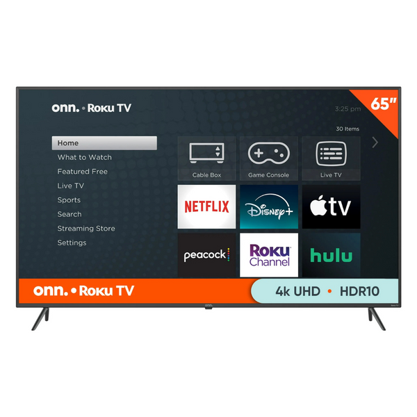 Onn 65" 4K Ultra HDR Smart LED Roku TV (100012587)