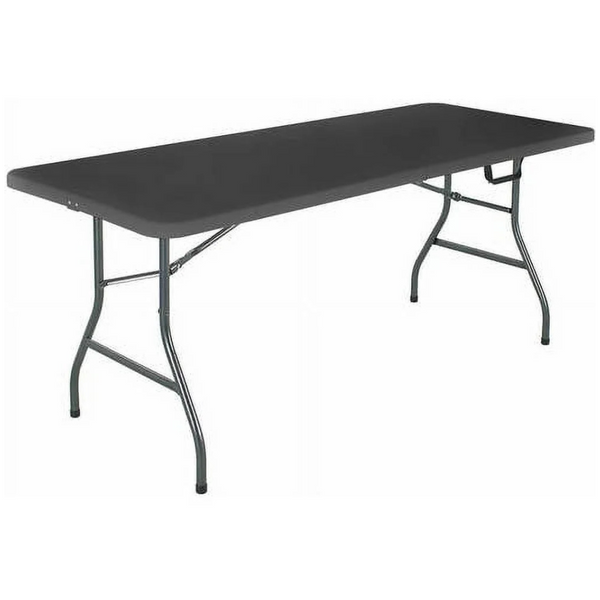 Cosco 6-Foot Centerfold Folding Table (Black)