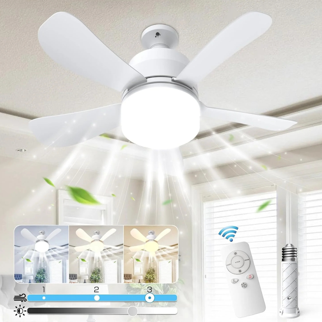 Benifcay Socket Fan Ceiling Fans with Lights