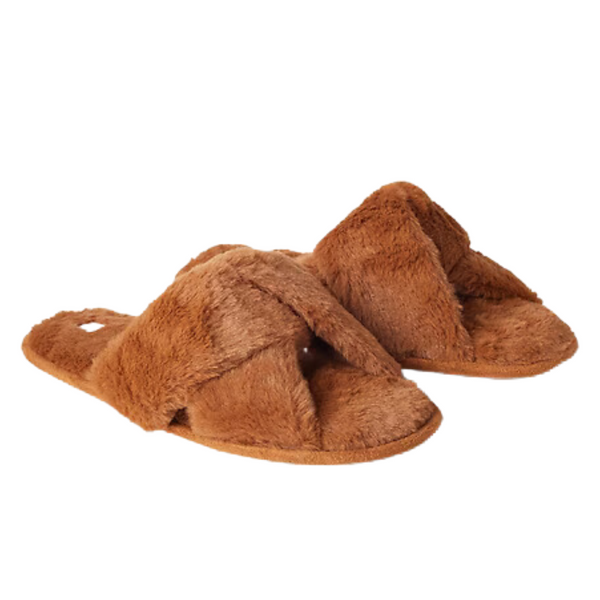 Gap Factory Women's Faux-Fur Slides (Mojave Brown)