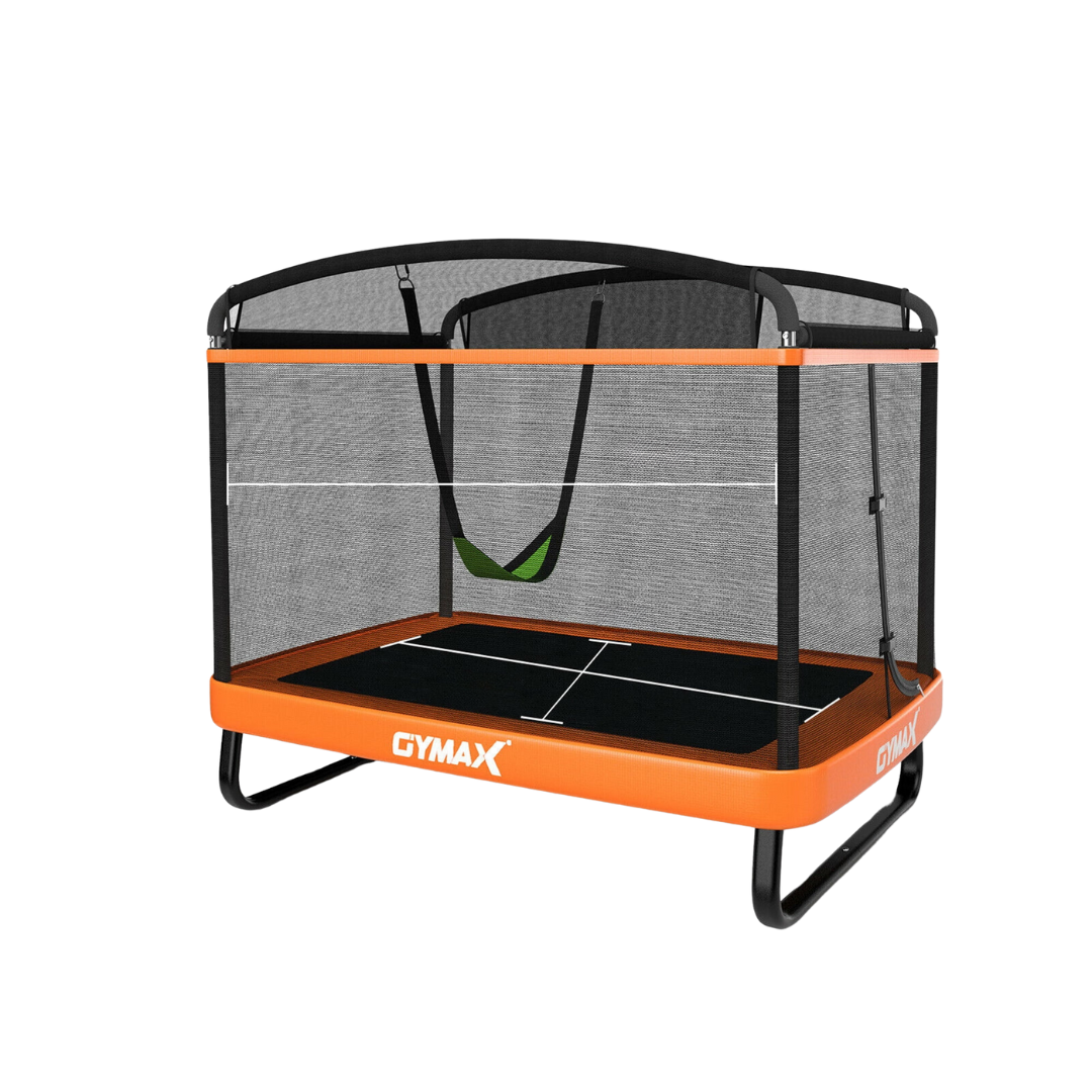 Gymax 6ft Kids Recreational Trampoline with Swing & Safety Enclosure