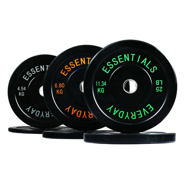 100-lbs BalanceFrom Black Bumper Plate Set (10lb Pair, 15lb Pair & 25lb Pair)