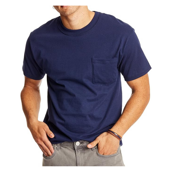 2-Pack Hanes Men's Heavyweight Pocket T-Shirt