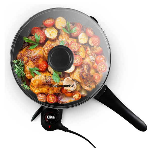 Elite Gourmet 10" Scratch Resistant 2Qt Fry Pan