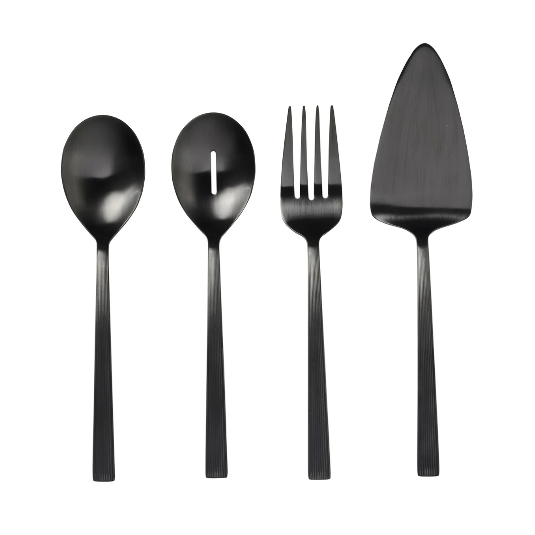 4-Piece Better Homes & Gardens River Black Stainless Steel Serve Set