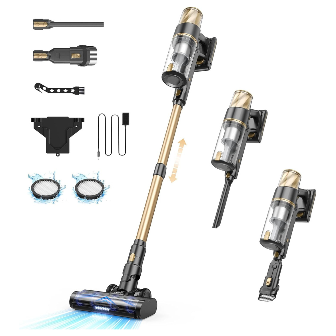 WIE Stick Powerful Suction Cordless Vacuum Cleaner With 6 LED Lights