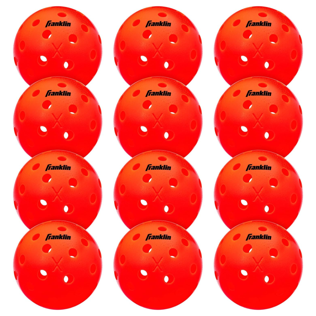 12-Count Franklin Sports X-40 Outdoor Pickleballs (Orange)