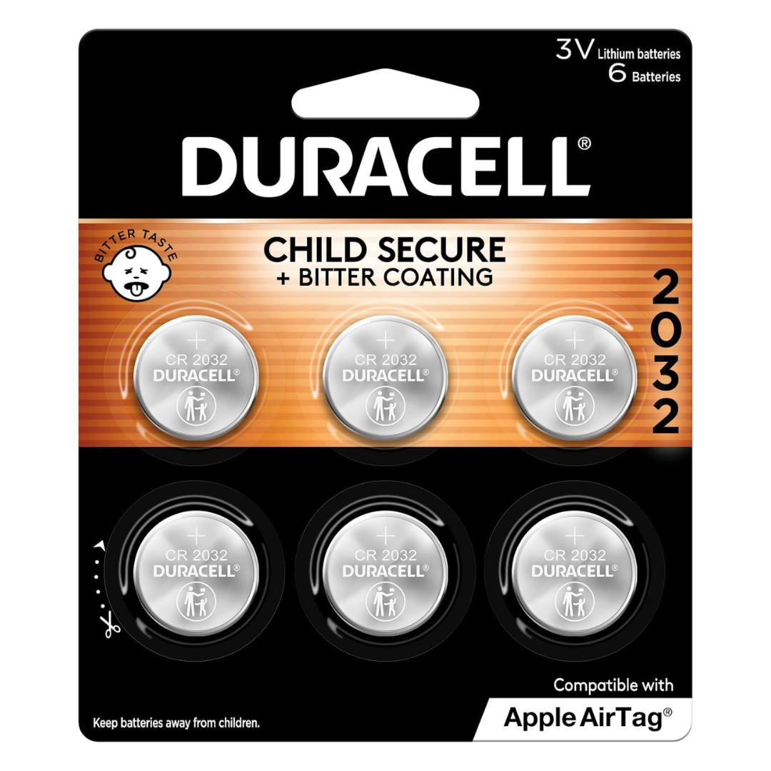 6-Count Duracell 2032 3V Lithium Coin Battery