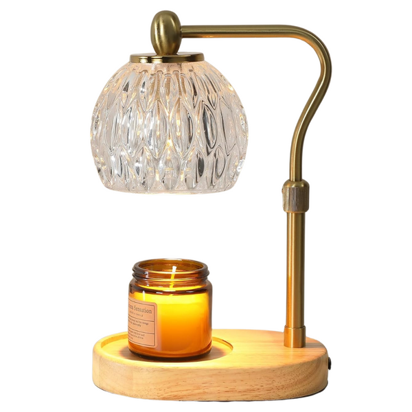 Vintage Glass Electric Dimmable Candle Warmer Lamp