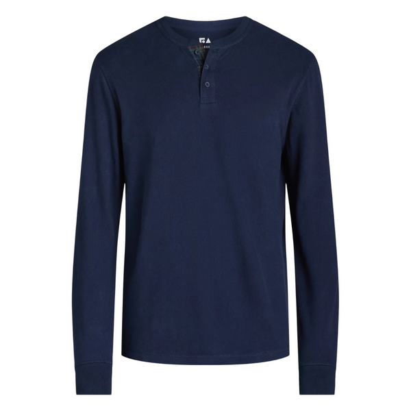 Free Assembly Men's Henley Shirt With Woven Placket