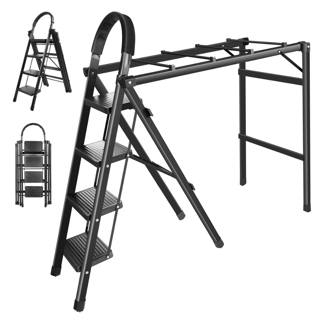 LASTJUMPER 4 Step Lightweight Portable Step Folding Ladder