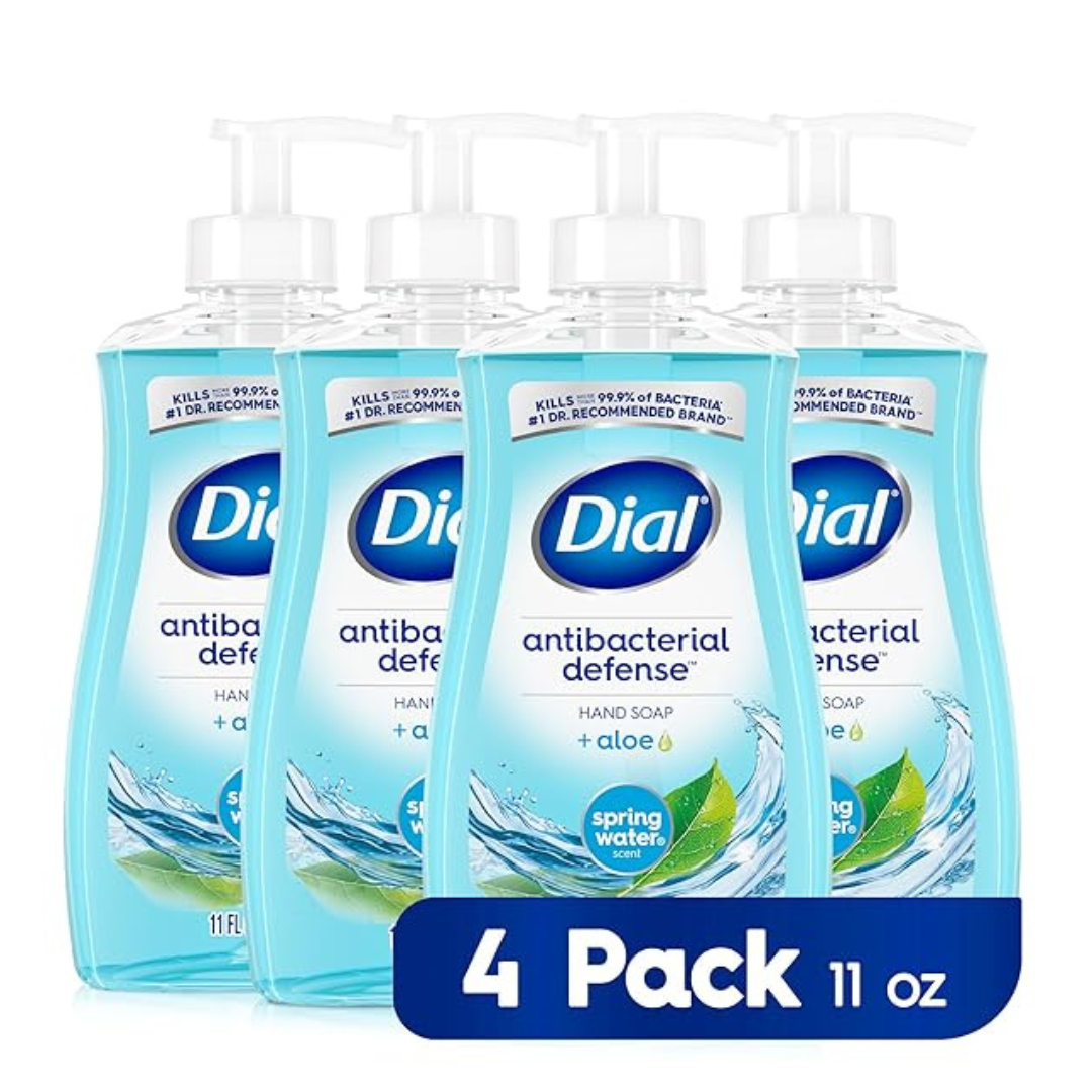 4-Pack Dial Antibacterial Spring Water Liquid Hand Soap 11 Ounce