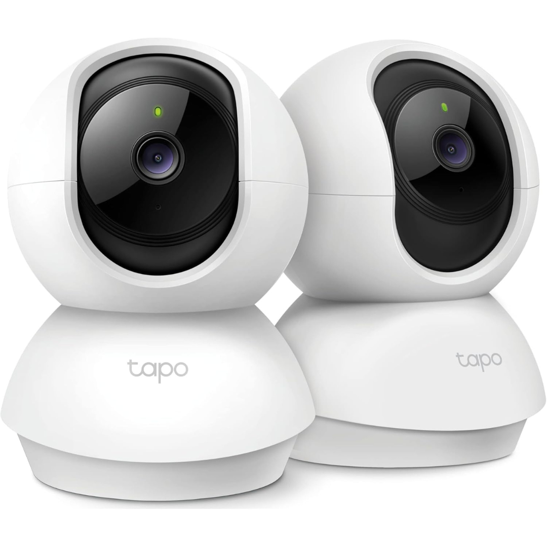 2-Pack TP-Link Tapo 2K Pan & Tilt Wi-Fi Security Camera for Baby Monitor