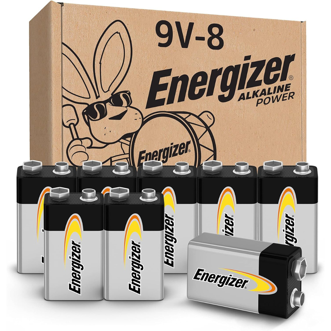 8-Pack Energizer Alkaline Power 9-Volt Batteries