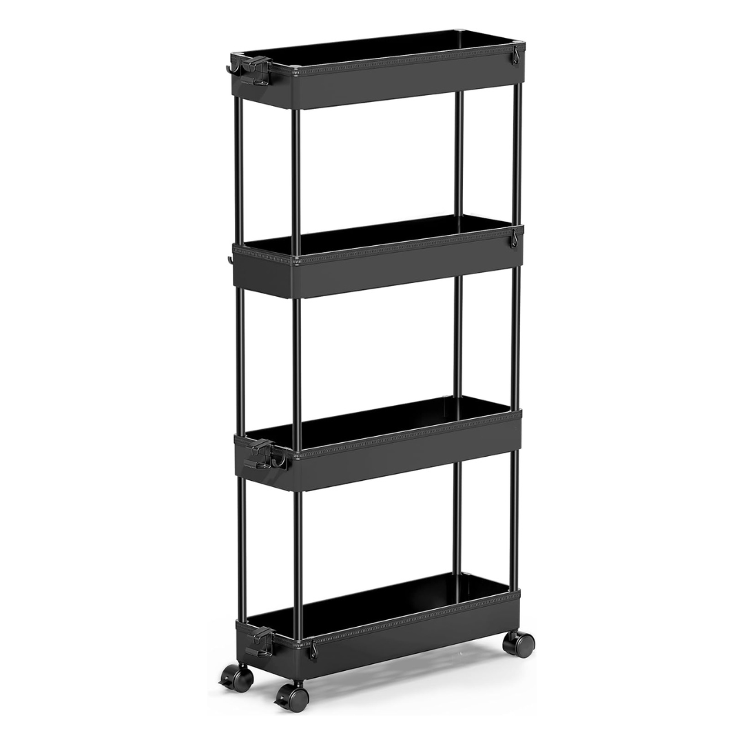 Spacekeeper 4-Tier Slim Rolling Storage Cart