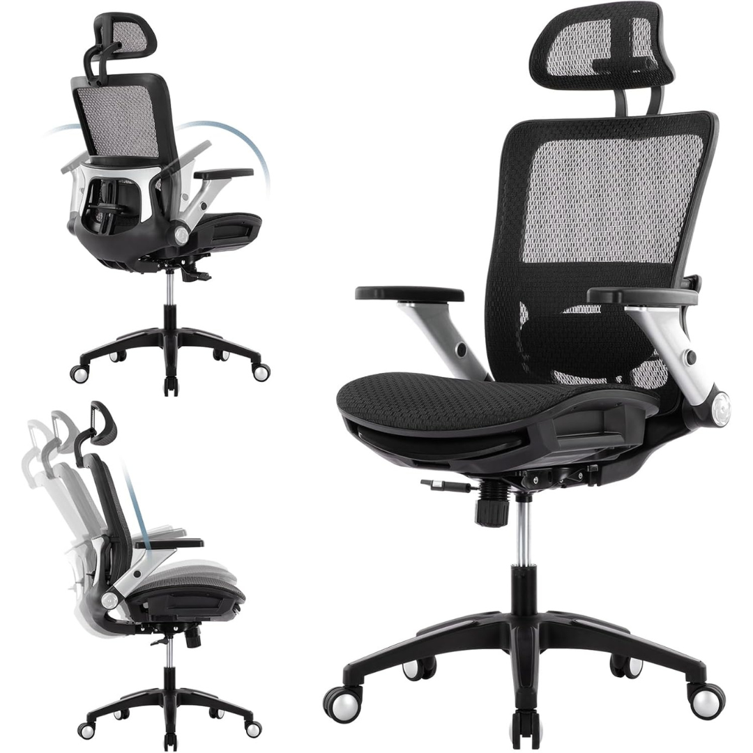 Ergonomic Mesh Office Chair With Footrest