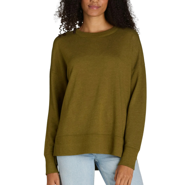 Time And Tru Women's Crewneck Sweatshirt (Green Smoothie Or Merlot Wine)