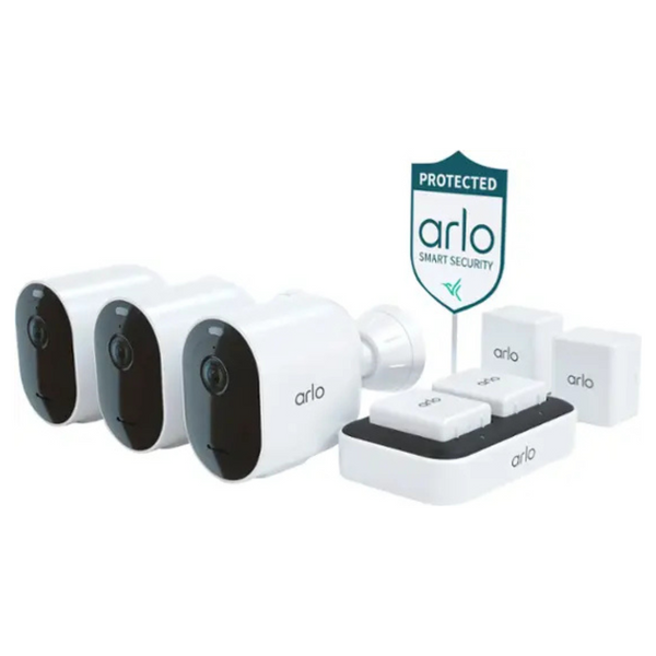 Arlo Pro 5S 2K 3 Camera Indoor/Outdoor Spotlight Security Camera