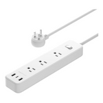 AmazonBasics 5ft Power Strip Extension Cord With 3 Outlet & 3 USB Ports