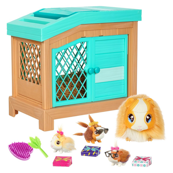 Little Live Pets Mama Surprise Soft Interactive Mama Guinea Pig & Hutch