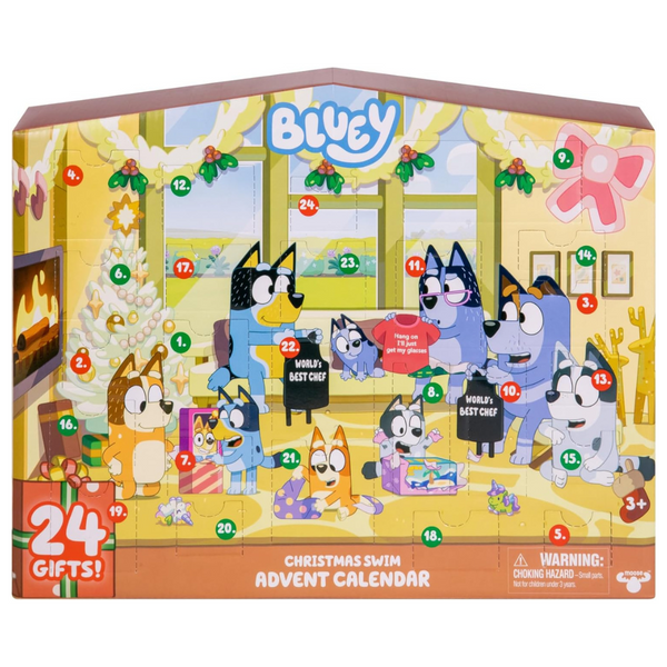 24-Piece Bluey's Christmas Swim Advent Calendar Pack