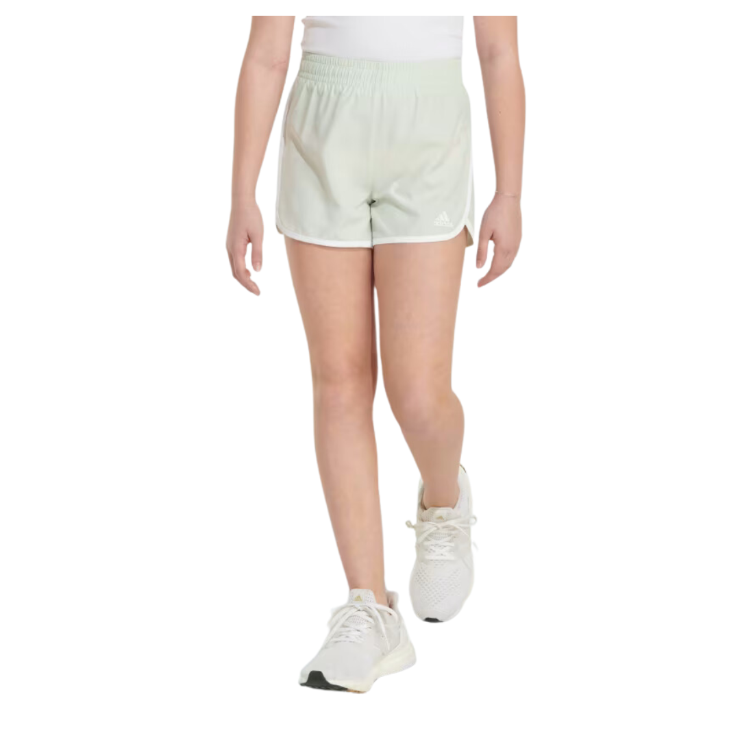 Adidas Girls Elastic Waistband Woven Shorts With Binding (Various)