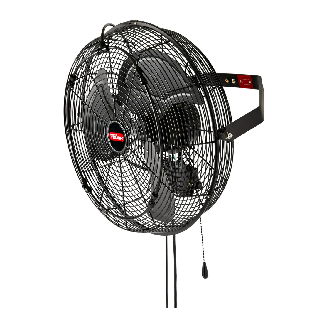 Hyper Tough 18 Inch 3 Speeds Household Outdoor Wall Fan With Misting Kit