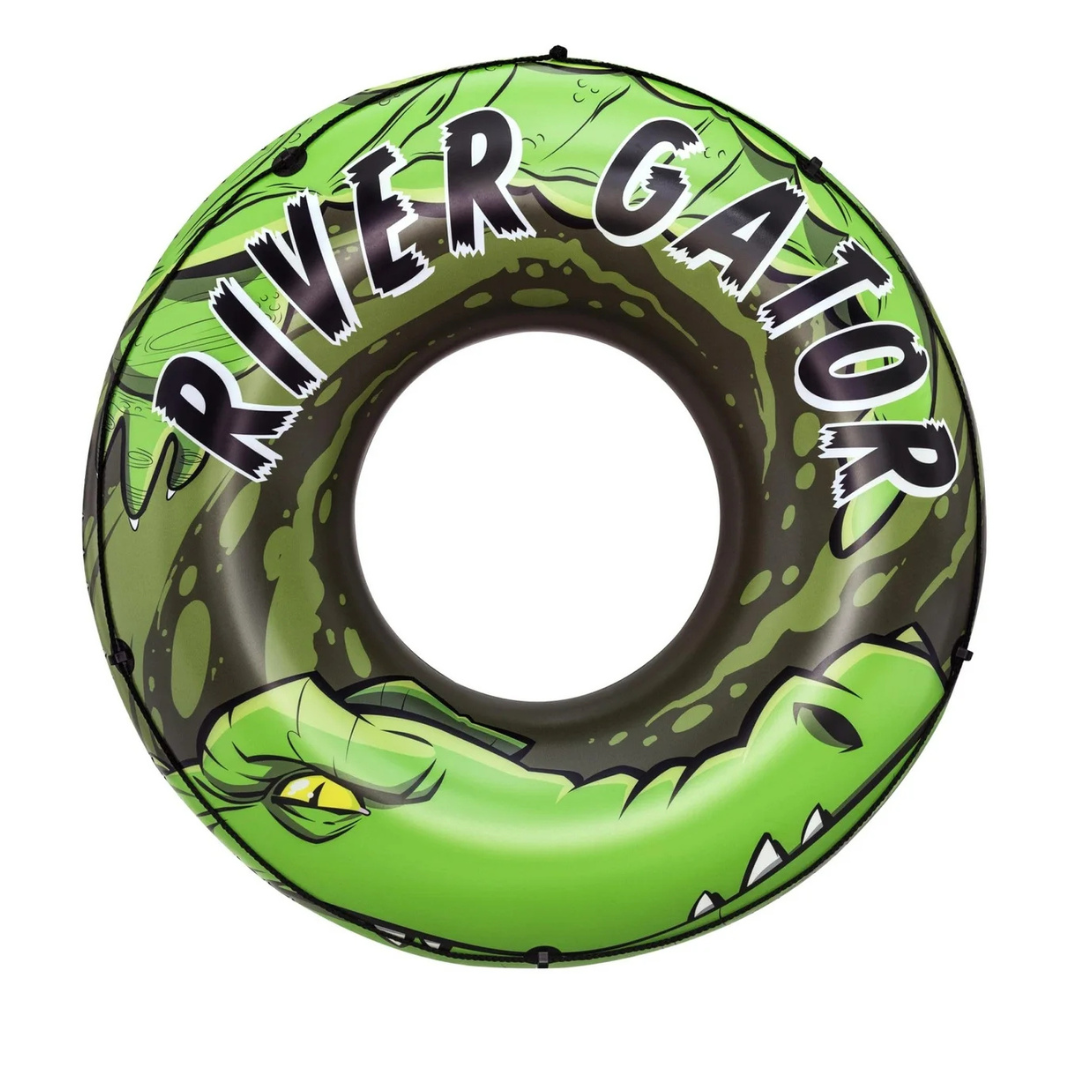 H2OGO Green River Gator 47" Pool Ring Float With Grab Rope