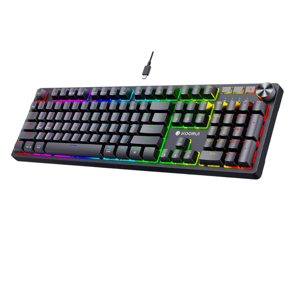 Koorui Hot-Swap Mechanical Wired Gaming Keyboards With Blue Switch