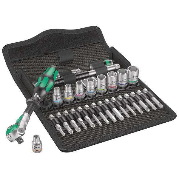 28-Piece Wera Zyklop 1/4" Drive SAE Imperial Speed Ratchet Set